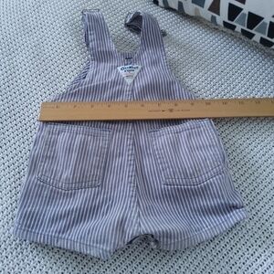 Vintage Made in USA OshKosh B'gosh Shortalls Sz 12 Month Lavender Blue